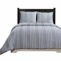 Better Trends Winston Collection 100% Cotton Twin Comforter Set in Navy QUWITWNV